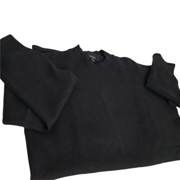 LEA & VIOLA Black Faux Fur Pocket Tunic Sweater - Picture 5 of 11